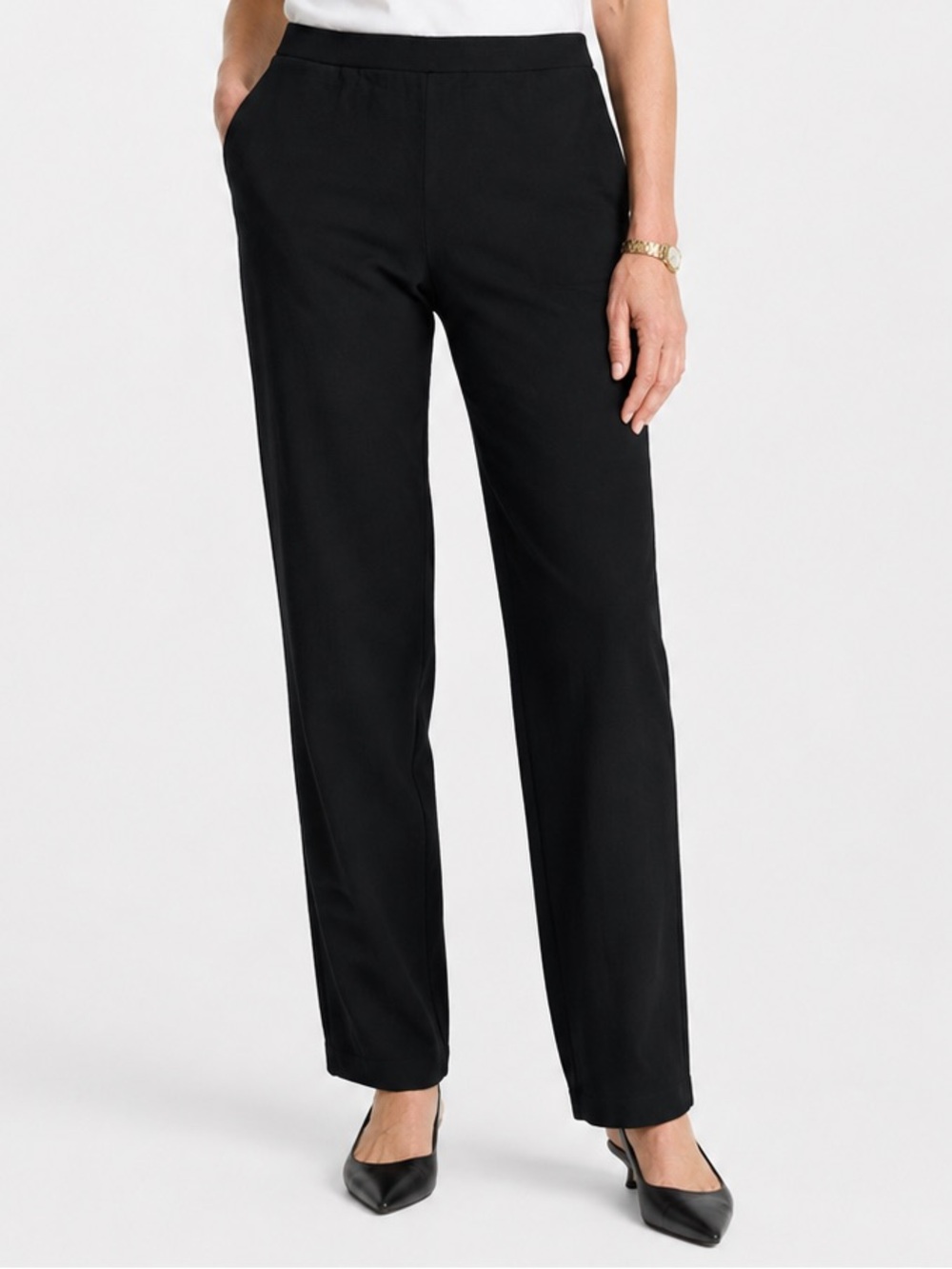 St. John Collection by Marie Gray Knit Pants - Black